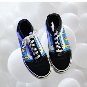 Vans Off The Wall Sneakers Y2k Womens 7.5 Black Multi Color Low Skater Athletic